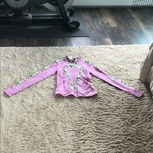 Ivivva Pink Jacket with Patterned Accents